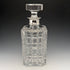 1981 British Vintage Cut Glass Square Decanter Pure Silver Decoration 2100g